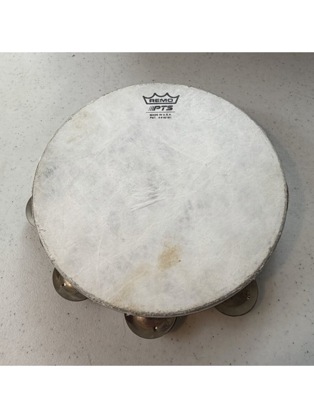 Remo PTS Double Row Jingle Tambourine USA Pat 4416181 8" Percussion Instrument